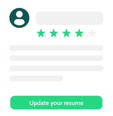 Display of a mock review card