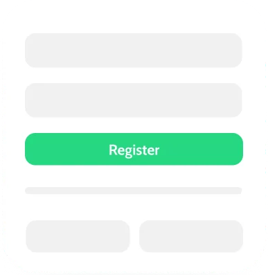 Display of a mock sign up form